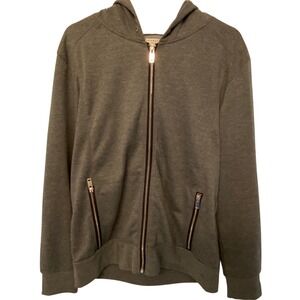 7 DIAMONDS Mens Gray Full Zip Hooded Sweatshirt Jacket Size Large